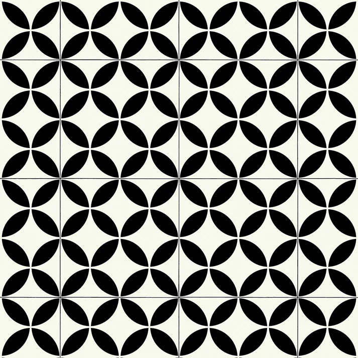 Pop Art Retro Tile Black